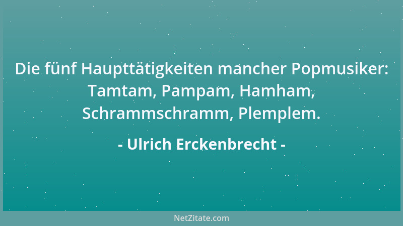 Ulrich Erckenbrecht - Dem Volk aufs Maul schauen ist zwar erlaubter Mundraub, bestraft sich aber manchmal selbst....