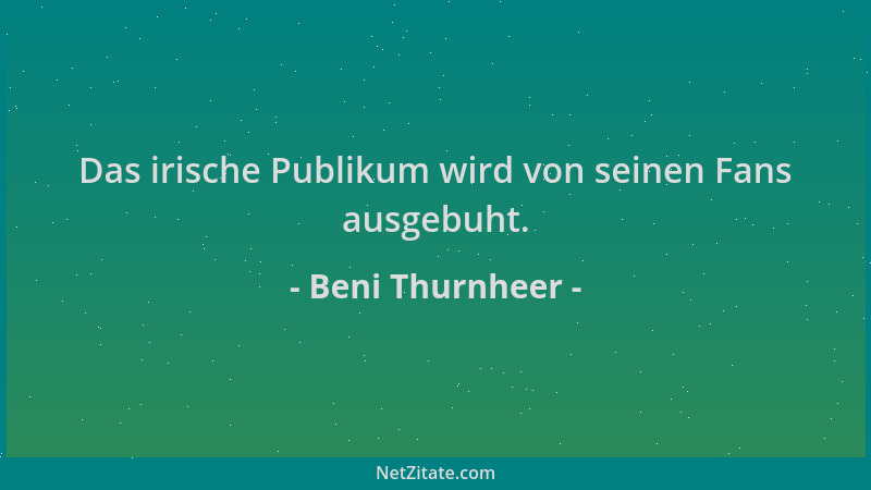 Beni Thurnheer - Das irische Publikum wird von seinen Fans ausgebuht....