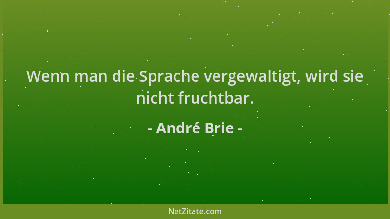 André Brie - Wenn man die Sprache vergewaltigt, wird sie nicht fruchtbar....