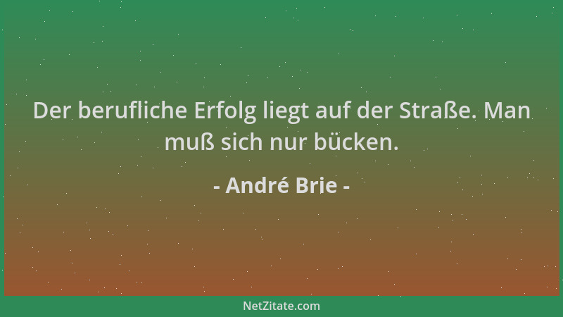André Brie - Der berufliche Erfolg liegt auf der Straße. Man muß sich nur bücken....