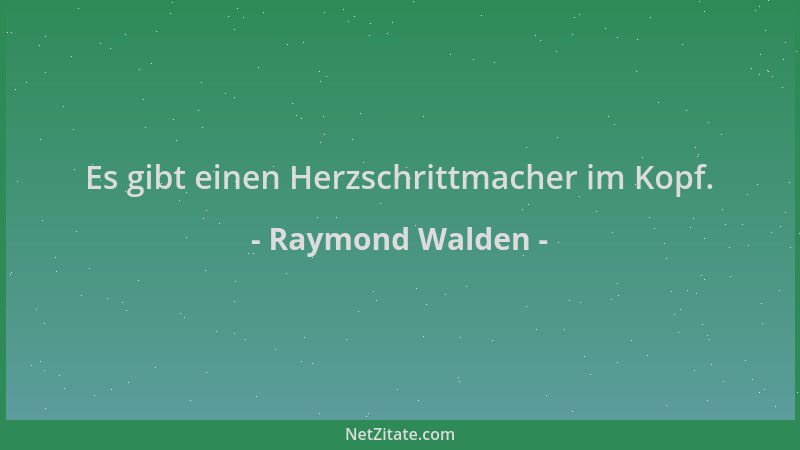 Raymond Walden - Es gibt einen Herzschrittmacher im Kopf....