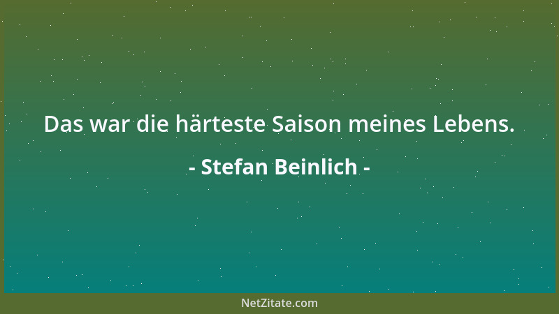 Stefan Beinlich - Das war die härteste Saison meines Lebens....