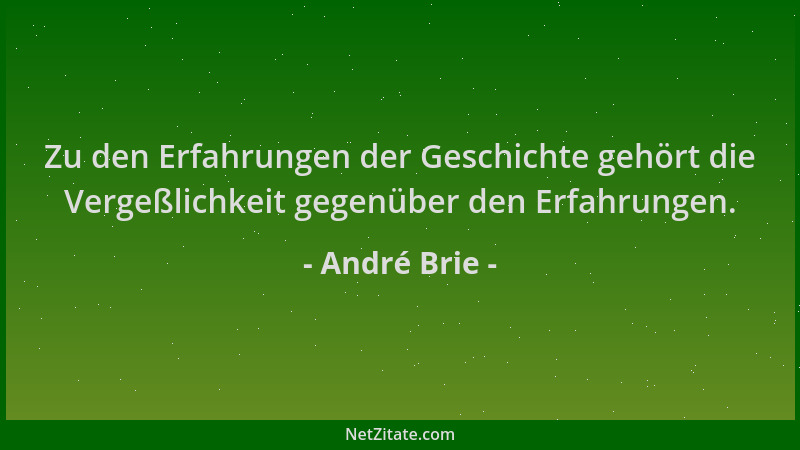 André Brie - Zu den Erfahrungen der Geschichte gehört die Vergeßlichkeit gegenüber den Erfahrungen....