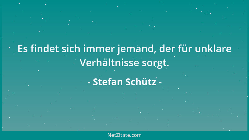 Stefan Schütz - Man bereut vor allem für die Zukunft....