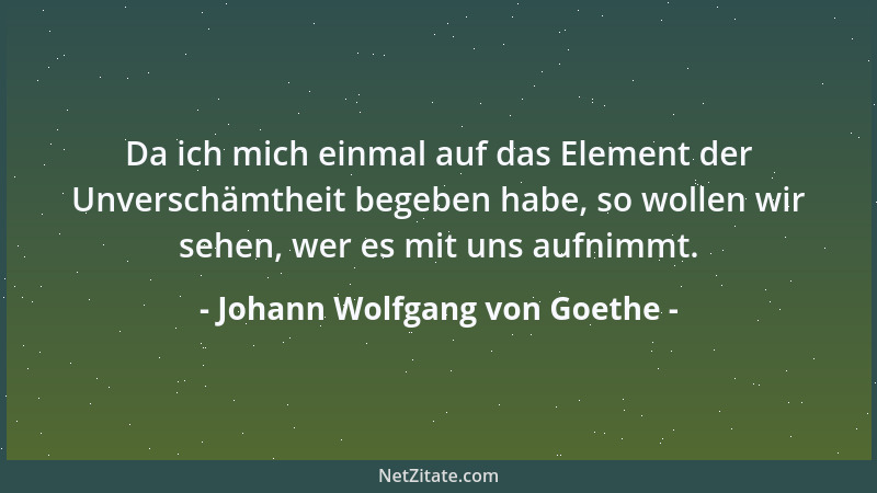 Johann Wolfgang von Goethe - Wie sollte sich eine gesunde Jugend nicht schnell wieder herstellen....