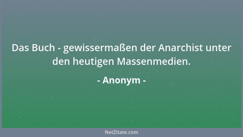 Anonym - Das Buch - gewissermaßen der Anarchist unter den heutigen Massenmedien....