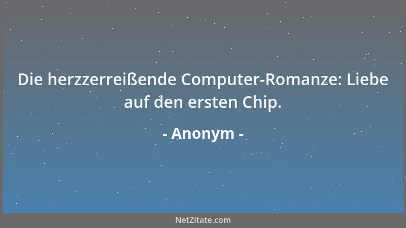 Anonym - Die herzzerreißende Computer-Romanze: Liebe auf den ersten Chip....
