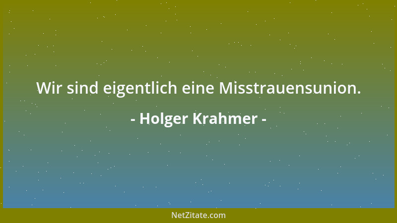 Holger Krahmer - Wir sind eigentlich eine Misstrauensunion....