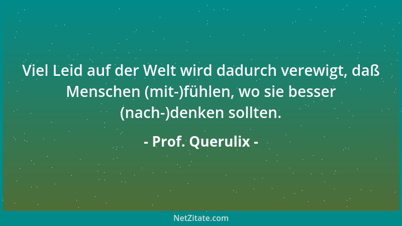 Prof. Querulix - Sehen heißt: sich ein Bild machen....
