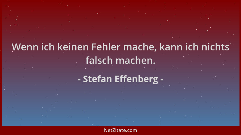 Stefan Effenberg - Wenn ich keinen Fehler mache, kann ich nichts falsch machen....