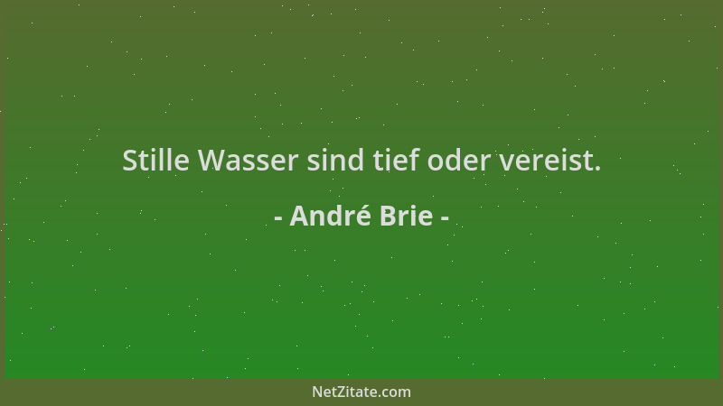 André Brie - Stille Wasser sind tief oder vereist....