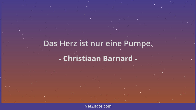 Christiaan Barnard - Das Herz ist nur eine Pumpe....