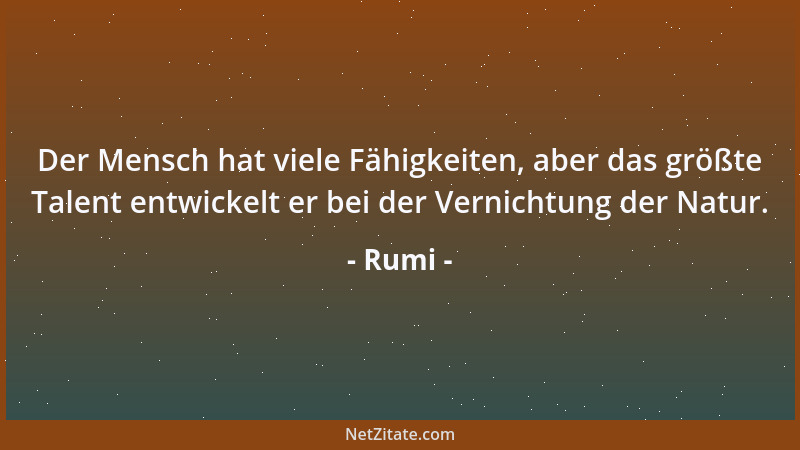 Rumi - Am Ende ist ein Mensch alles müde, nur des Herzens Verlangen und der Seele Wanderung nicht....