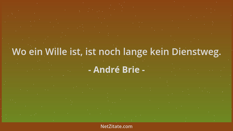 André Brie - Wo ein Wille ist, ist noch lange kein Dienstweg....
