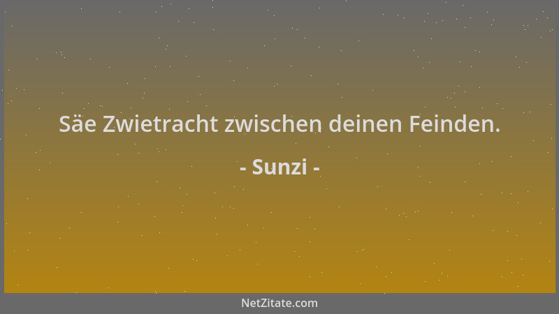 Sunzi - Säe Zwietracht zwischen deinen Feinden....