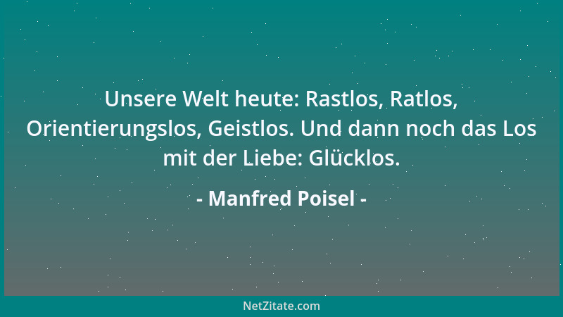 Manfred Poisel - Der Mann, der spurlos untergetaucht, bringt seine Frau ins Schwimmen....