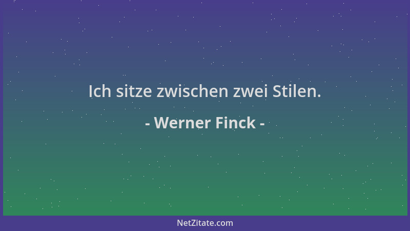 Werner Finck - Ich sitze zwischen zwei Stilen....