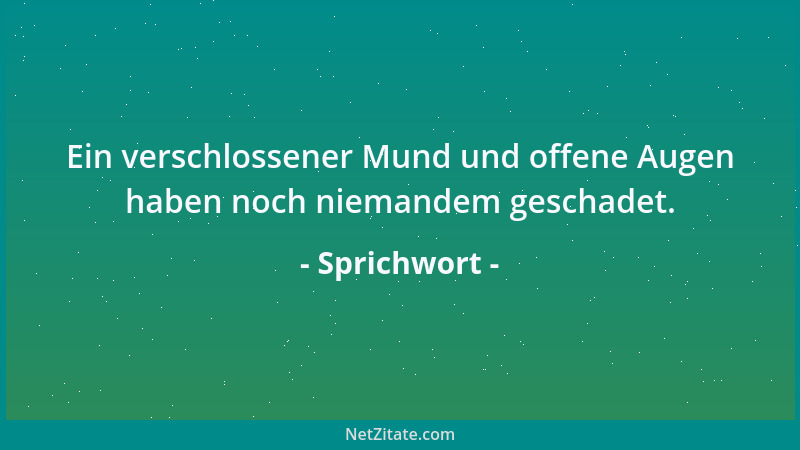 Sprichwort - Der schlimmste der Menschen ist der, wer keine Entschuldigung annimmt, keine Sünde deckt und keinen Fehler ver...