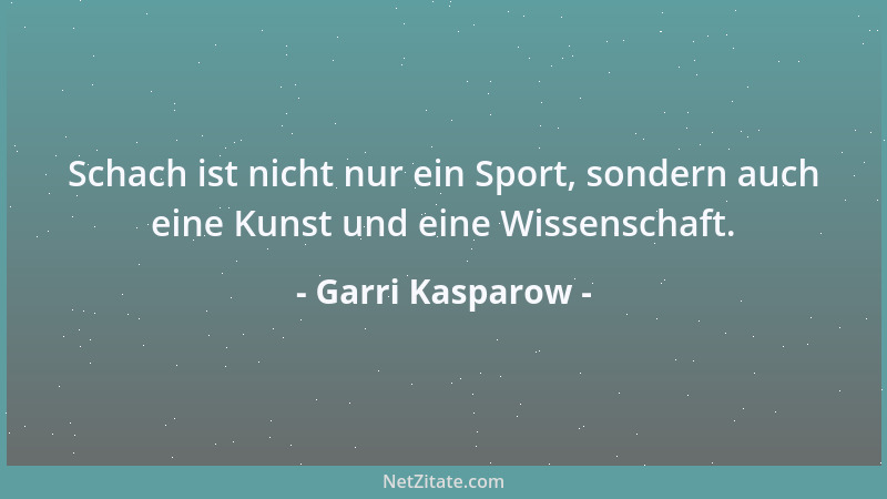 Garri Kasparow - Es tut echt weh, wenn dich jemand mit einem Schachbrett auf den Kopf schlägt....