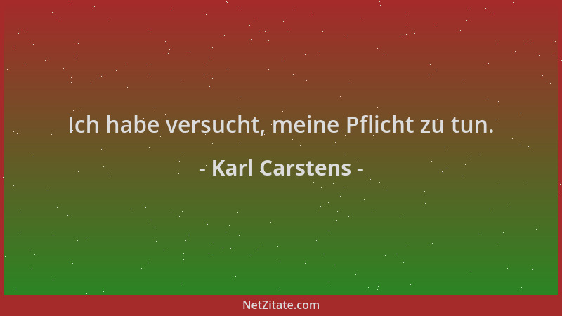 Karl Carstens - Ich habe versucht, meine Pflicht zu tun....