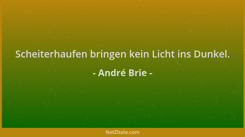 André Brie - Scheiterhaufen bringen kein Licht ins Dunkel....