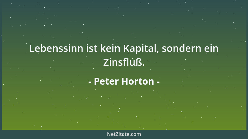 Peter Horton - Der Verstand unterscheidet, das Herz entscheidet....