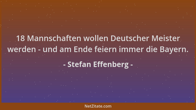 Stefan Effenberg - 18 Mannschaften wollen Deutscher Meister werden - und am Ende feiern immer die Bayern....