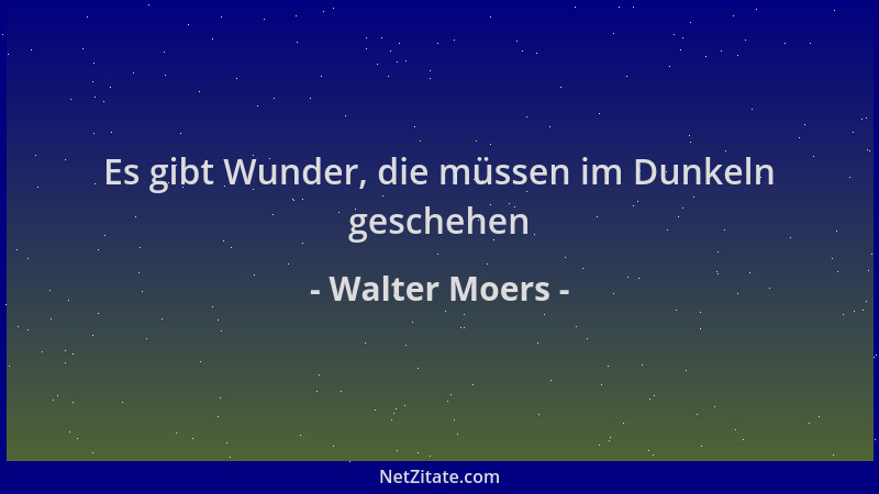Walter Moers - Es gibt Wunder, die müssen im Dunkeln geschehen...