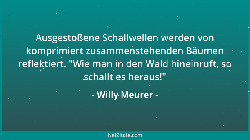 Willy Meurer - Ein Feind ist einem immer feindlich gesonnen. Ein Freund ist einem allerdings auch nicht immer freundlich ge...
