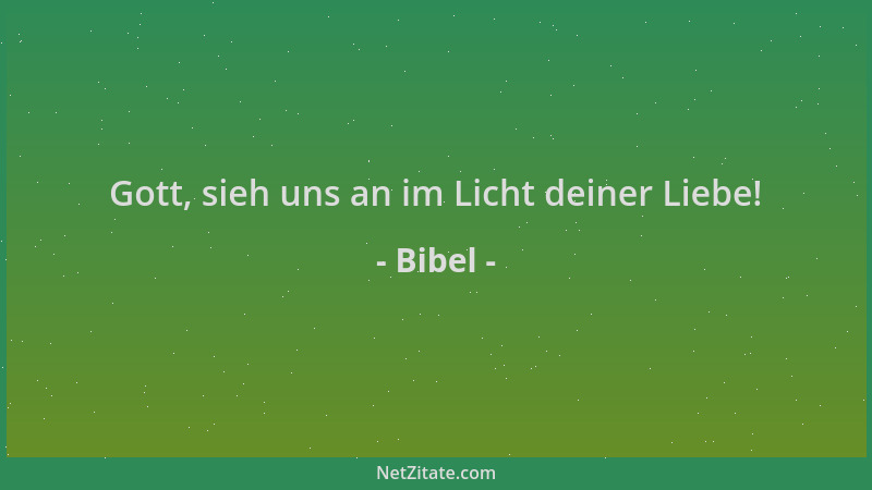 Bibel - Gott, sieh uns an im Licht deiner Liebe!...