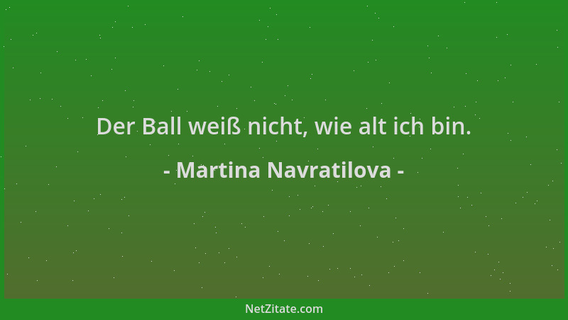 Martina Navratilova - Der Ball weiß nicht, wie alt ich bin....