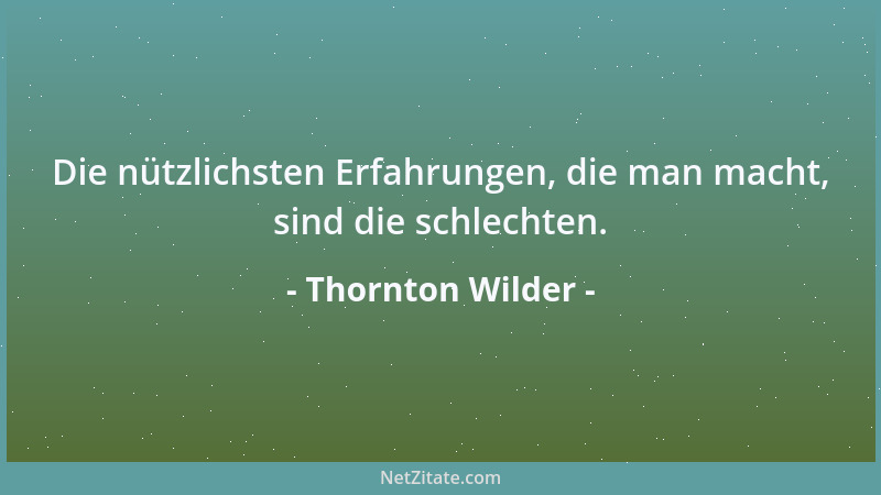Thornton Wilder - Geschichtsschreibung ist Planung für die Vergangenheit....