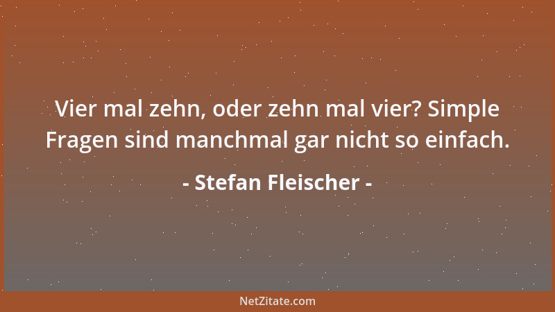 Stefan Fleischer - Vieles braucht der Mensch - überhaupt nicht....