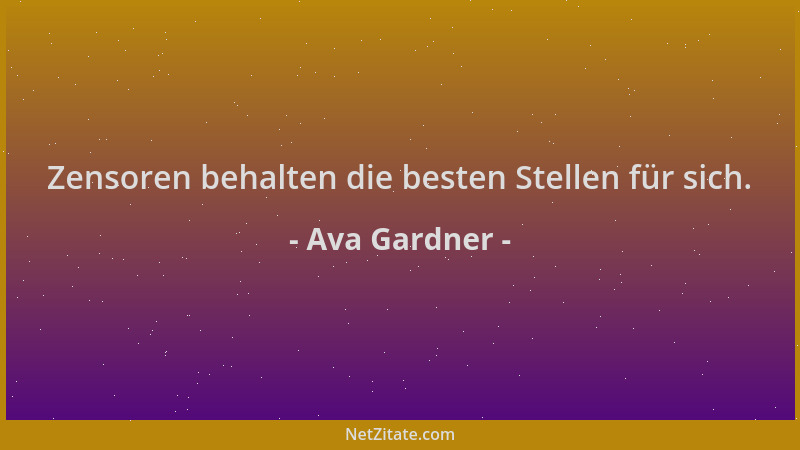 Ava Gardner - Zensoren behalten die besten Stellen für sich....