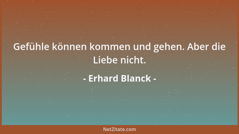 Erhard Blanck - Die Zukunft ist stets ungewiß? Gewiß!...