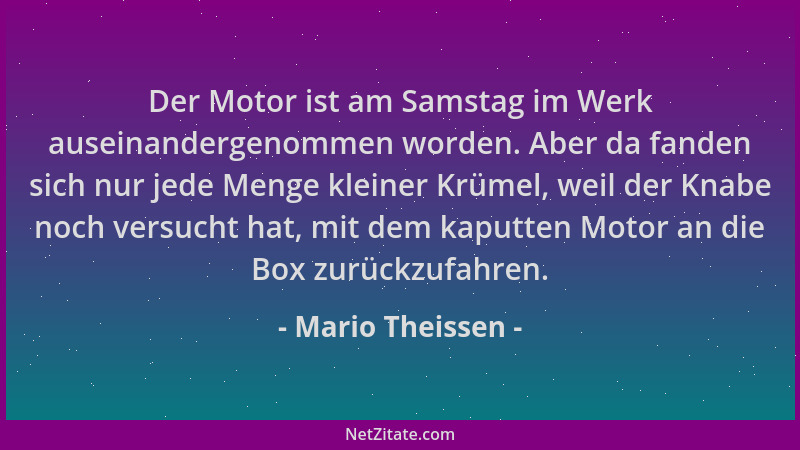 Mario Theissen - Der Motor ist am Samstag im Werk auseinandergenommen worden. Aber da fanden sich nur jede Menge kleiner Kr...
