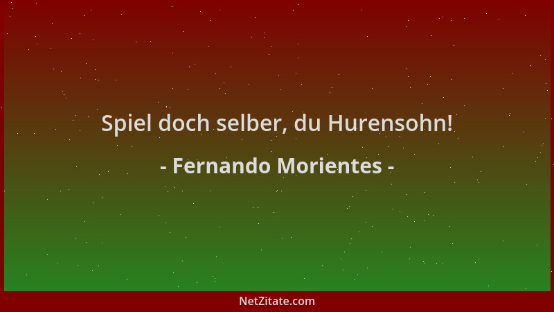 Fernando Morientes - Spiel doch selber, du Hurensohn!...