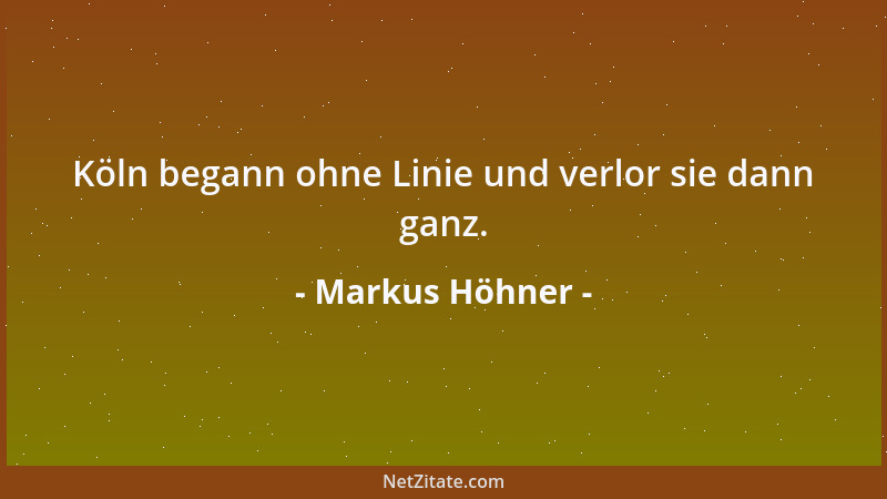Markus Höhner - Köln begann ohne Linie und verlor sie dann ganz....