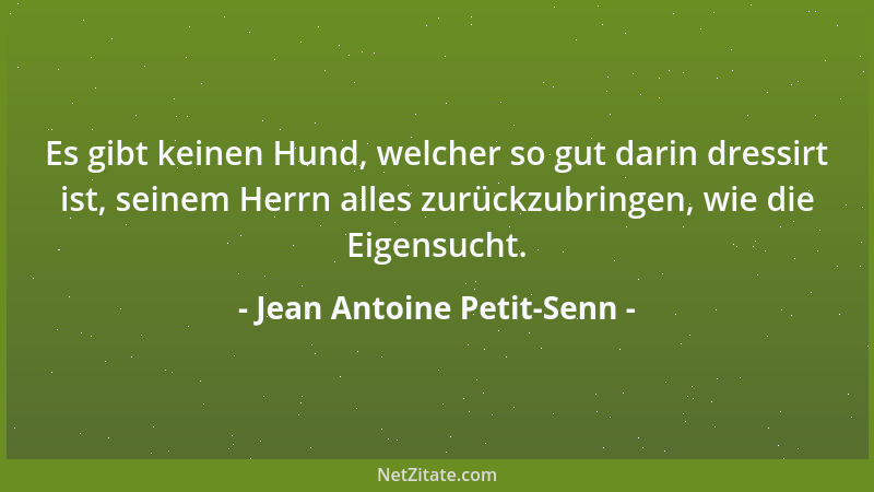 Jean Antoine Petit-Senn - Es gibt keinen Hund, welcher so gut darin dressirt ist, seinem Herrn alles zurückzubringen, wie d...