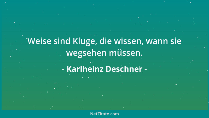 Karlheinz Deschner - Zynismus - geistreich sein ohne Barmherzigkeit....
