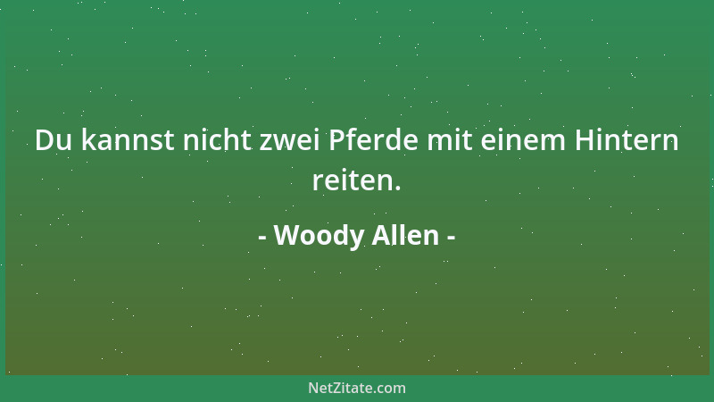 Woody Allen - Schön, wenn man die Frau fürs Leben gefunden hat. Noch schöner, wenn man ein paar mehr kennt....