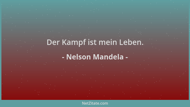 Nelson Mandela - Der Kampf ist mein Leben....