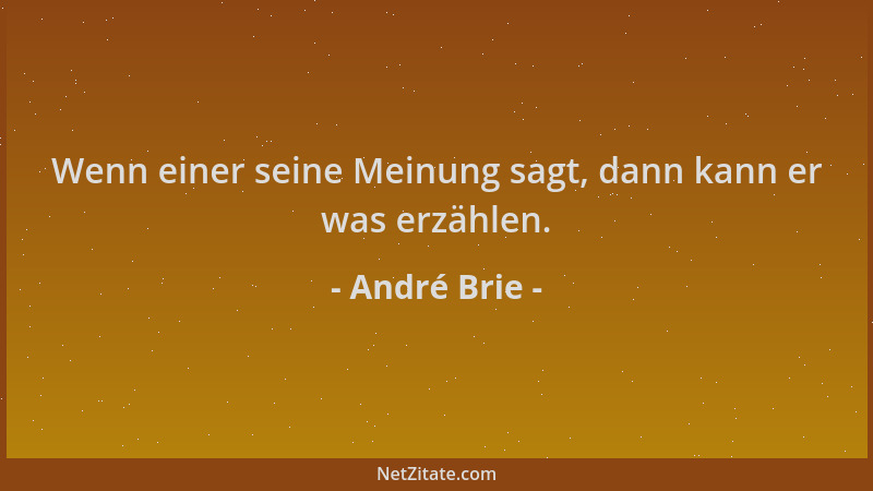 André Brie - Wenn einer seine Meinung sagt, dann kann er was erzählen....