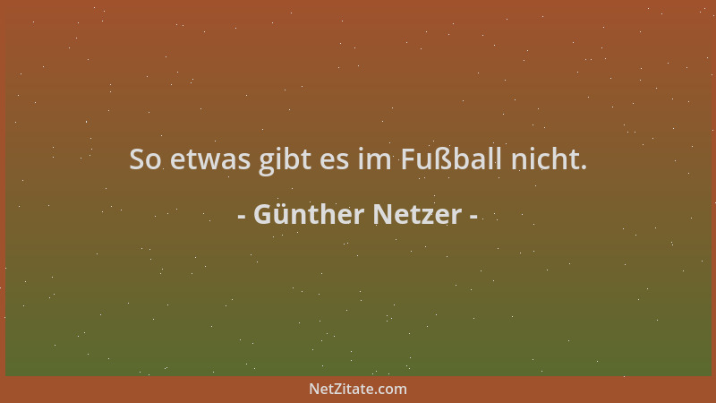 Günther Netzer - So etwas gibt es im Fußball nicht....