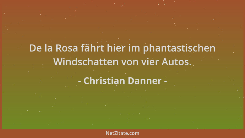 Christian Danner - De la Rosa fährt hier im phantastischen Windschatten von vier Autos....