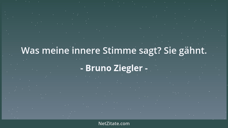 Bruno Ziegler - Die Hauptursache der Schlaflosigkeit sind die Nächte....