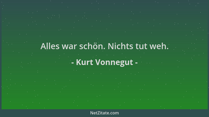 Kurt Vonnegut - Alles war schön. Nichts tut weh....