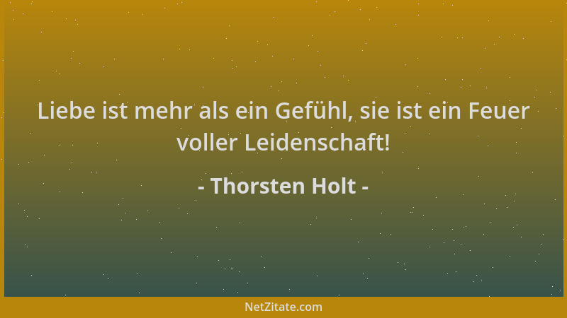 Thorsten Holt - Liebe ist mehr als ein Gefühl, sie ist ein Feuer voller Leidenschaft!...