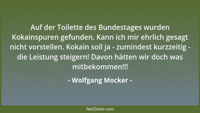 Wolfgang Mocker - Über den Haken an einer Sache wird häufig der Mantel des Schweigens gehängt....