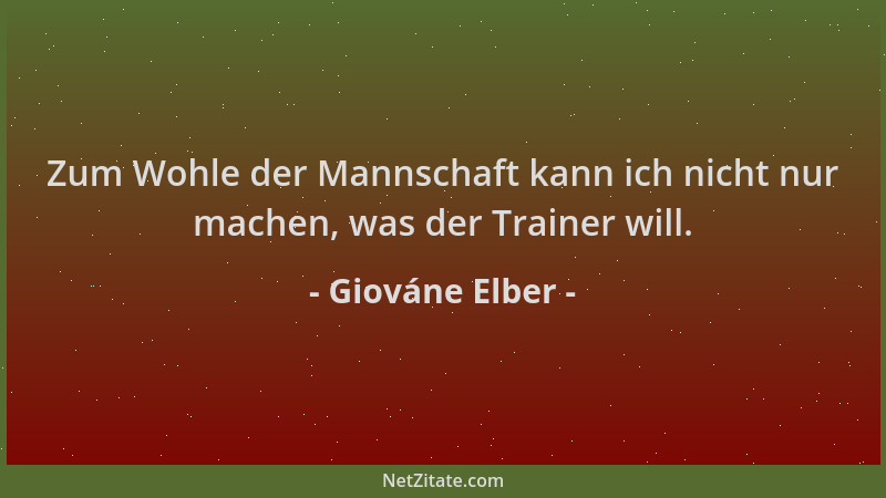Giováne Elber - Zum Wohle der Mannschaft kann ich nicht nur machen, was der Trainer will....